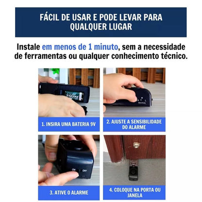 Alarme de Alta Potência e Trava de Portas e Janelas